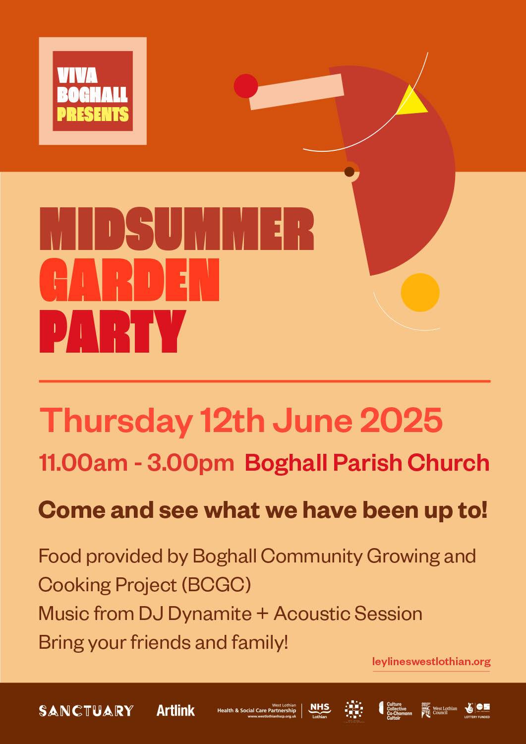Midsummer Garden Party 12 June 11am - 3pm free event ALL are welcome
