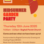 Midsummer Garden Party 12 June 11am - 3pm free event ALL are welcome